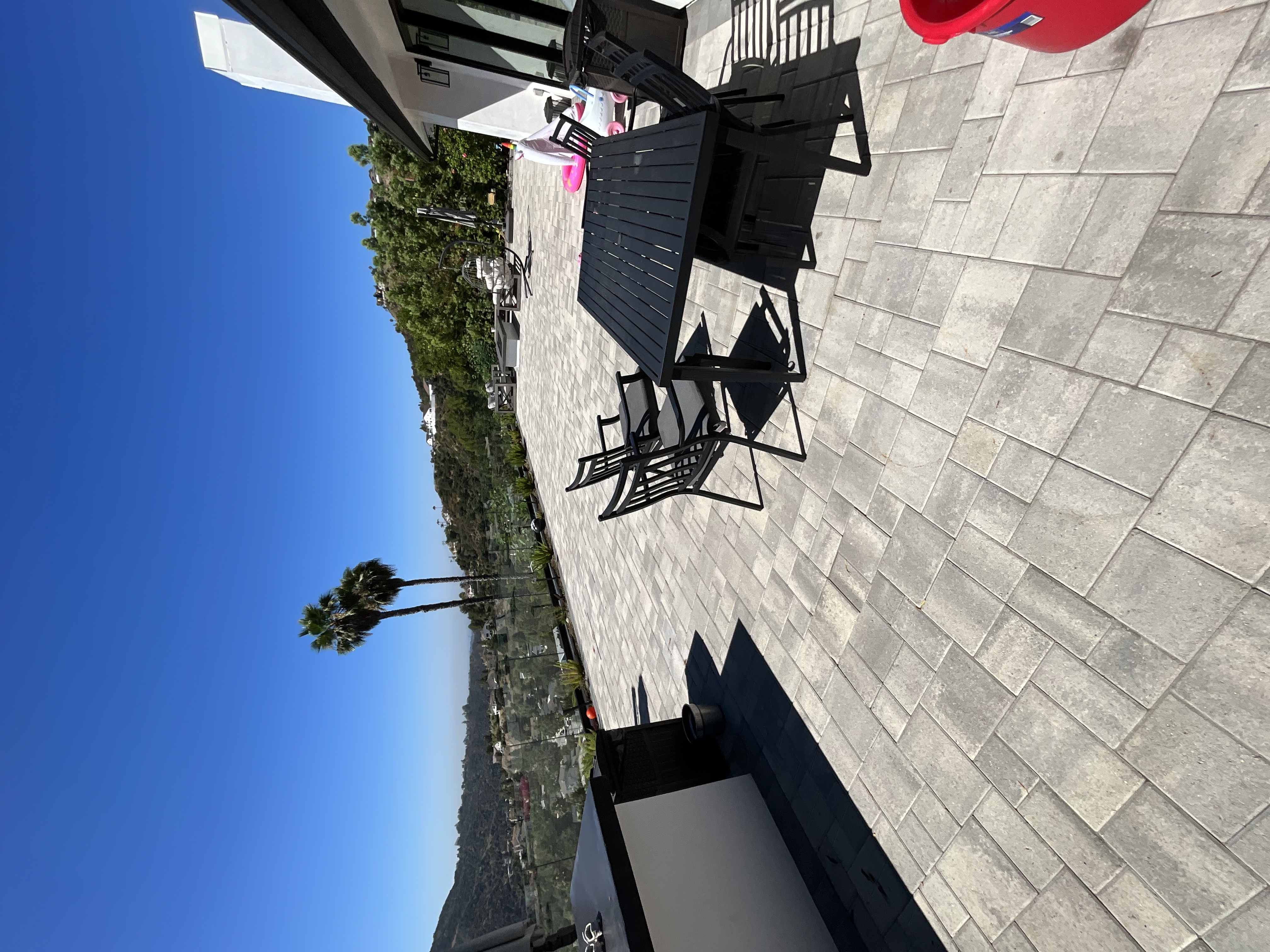 Paver patio with mountain views